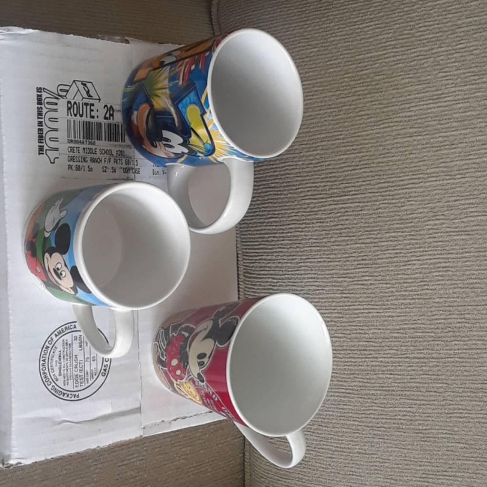 Lot of (3) Disney Coffee Mugs